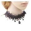 Dames Meisjes Gotische Zwarte Kant Ketting Boho Kristal Sexy Halloween Feest Kant Ketting