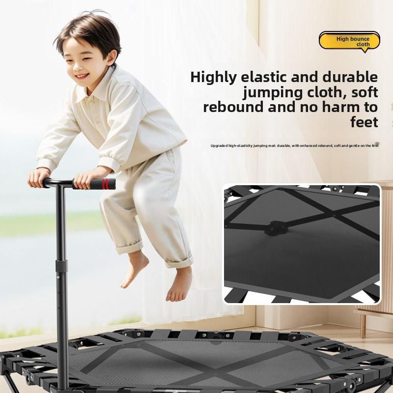 Hexagonal Foldable Trampoline Home Fitness Adult Children Indoor Jumping Bed Adult Children Sports Family Bounce Bed