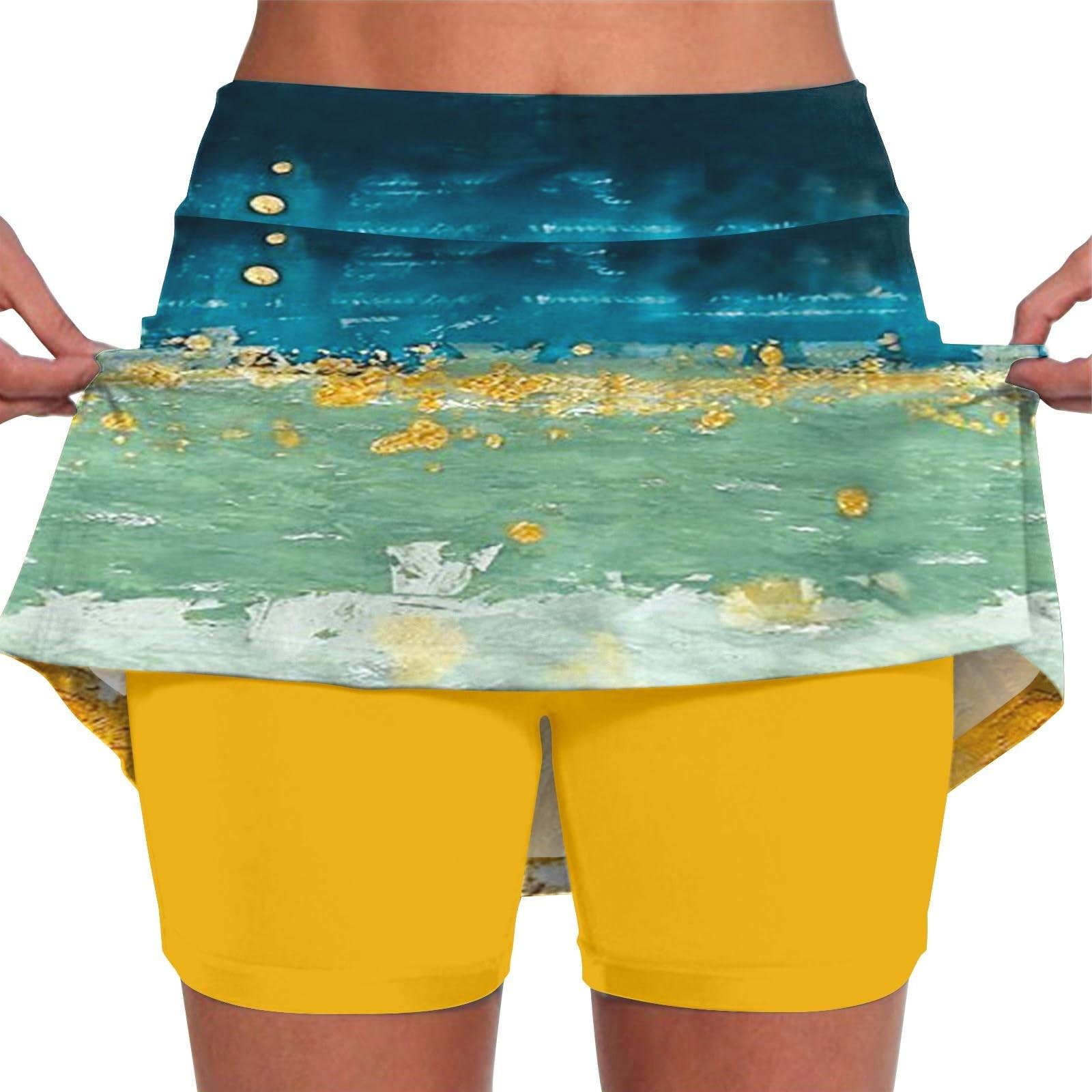 

Эластичные брюки-кюлоты для йоги для женщин, спортивные шорты с принтом, легкие узкие однотонные бегуны с высокой талией S жёлтый