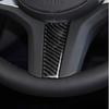 Real Carbon Fiber Cover Trim 2018-22 For BMW 5 Series Steering Wheel Sheet Panel