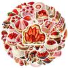 35pcs-50pcs Colorful Desserts Stickers Playful Strawberry Teacher Reward Stickers Funny Stickers For DIY Phone Laptop Scrapbook
