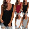 Women's Fashion Summer Sleeveless Solid Color Casual Sexy Thin Cami Tank Top
