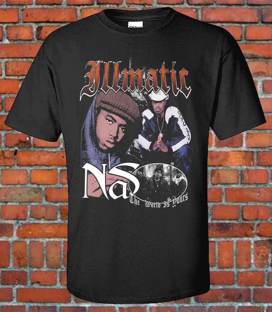90s Style Old School Rap Tee Nas TShirt Bootleg Tee S