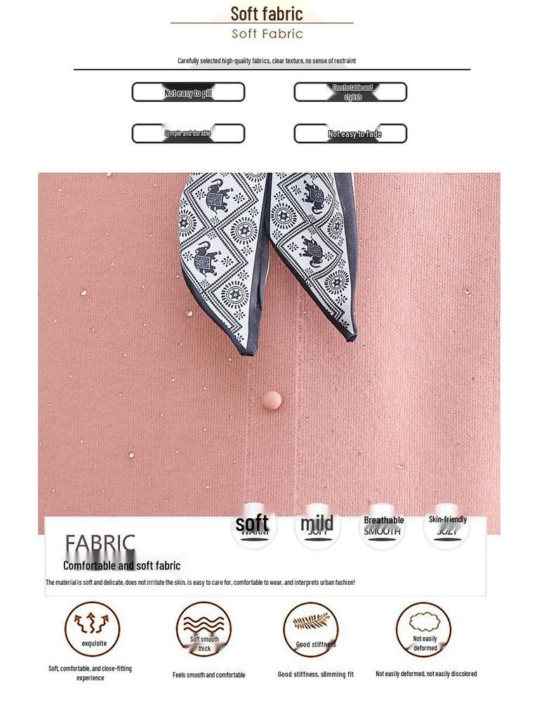 Yuzhaolin 2025 Women's Fleece Lined Knit Sweater