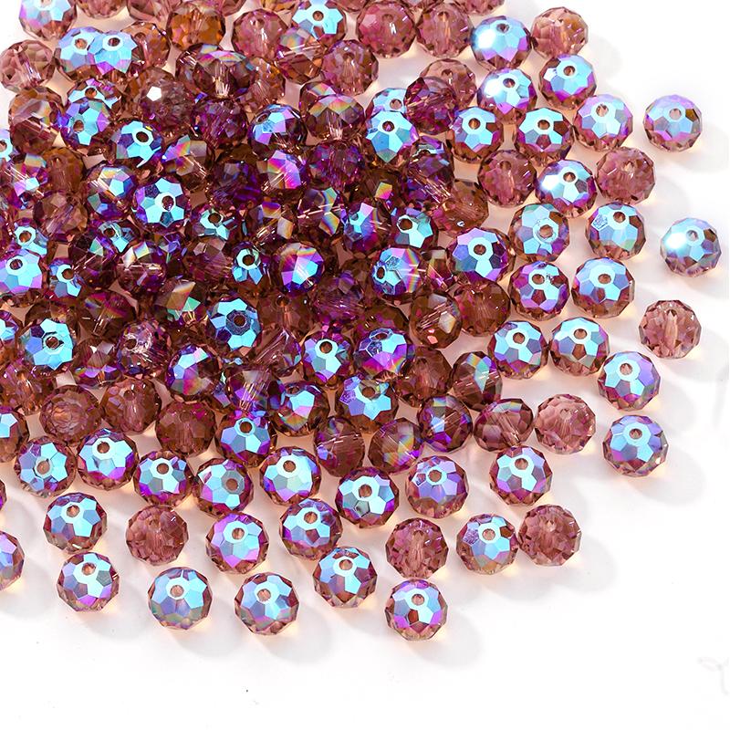 84pcs Czech Faceted Rondelle Beads 8mm AAA Crystal Glass Loose Spacer Beads for DIY Jewelry Bracelet Craft Making Supplies