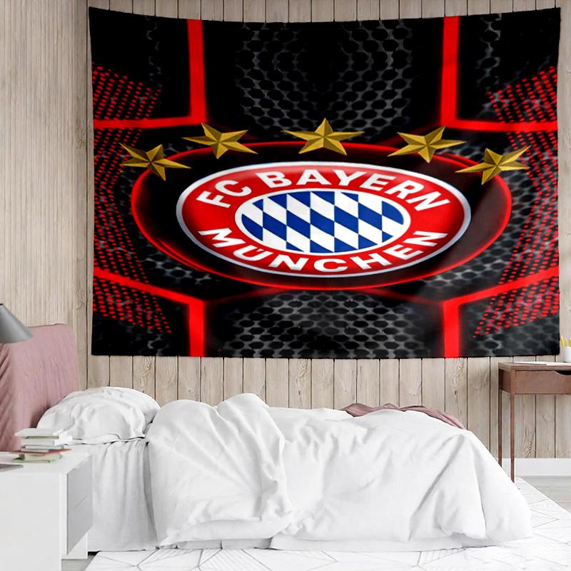Munich FC Crest Printed Printed Tapestry, for Bedroom,Livingroom, dormitory, Large Wall Decor, Fabric Decor Fan Birthday Gifts