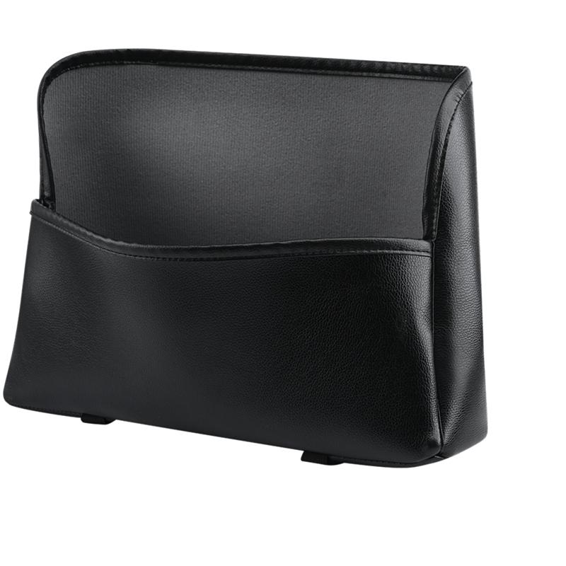 

Car Seat Middle Hanger Storage Bag Leather Large Capacity Handbag Holder Between Seats Stowing Tidying чорний