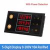 LIZAO DC 0-100V/200V Digital Voltage Current Power Meter 10A/50A/100A Dual Display Panel Meter