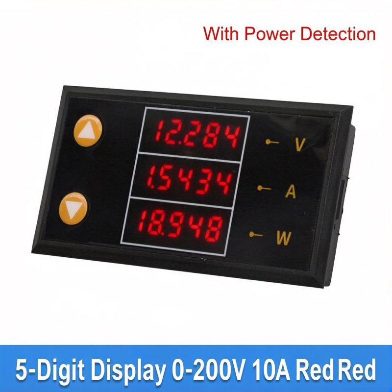 LIZAO DC 0-100V/200V Digital Voltage Current Power Meter 10A/50A/100A Dual Display Panel Meter