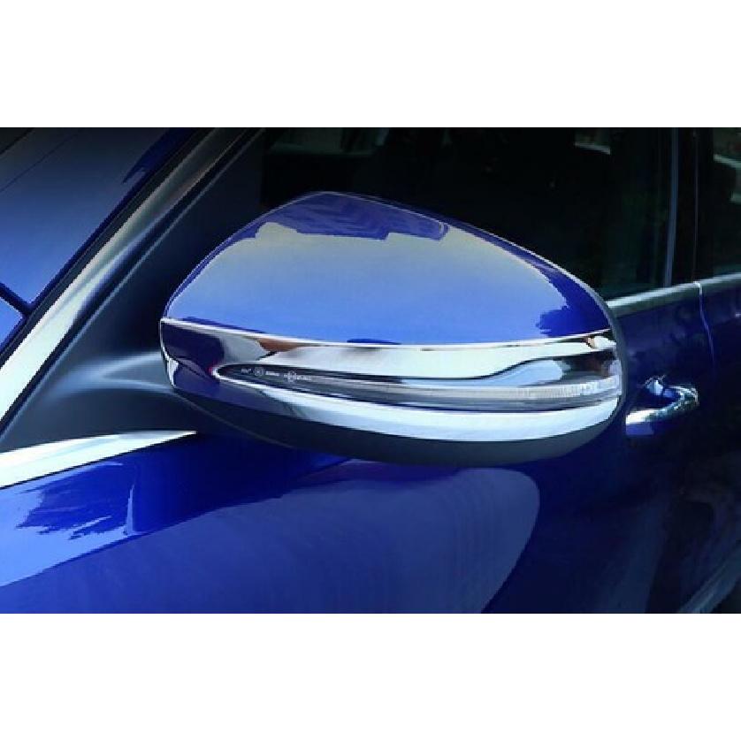 Exterior Rear View Mirror Strip Trim Fit For Benz GLB - Silver Titanium