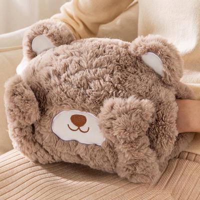 Rechargeable Cute Plush Explosion-Proof Hot Water Bottle Hand Warmer for Baby Girls, 2024 Winter Collection.