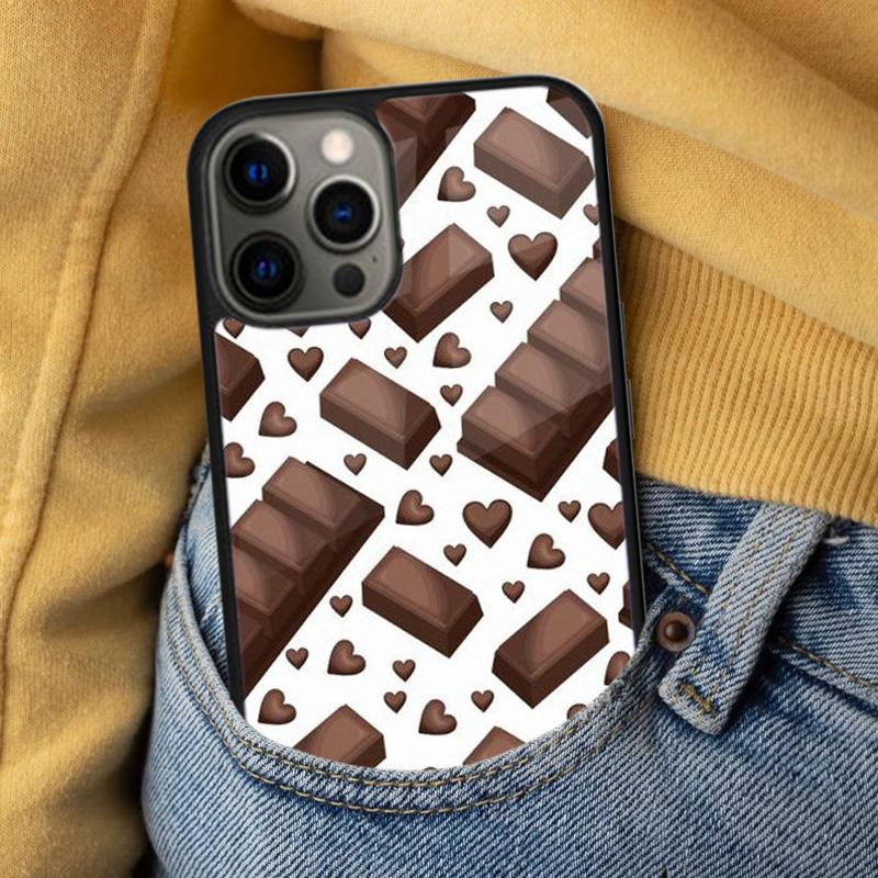 Choclate Candy Pattern Soft Phone Case for iPhone 17 Air 16e Pro max 15 Pro 13 14 Plus 11 12 MagSafe Magnetic Coque