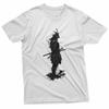 Dark Armored Samurai Warrior Holding Katana T-Shirt
