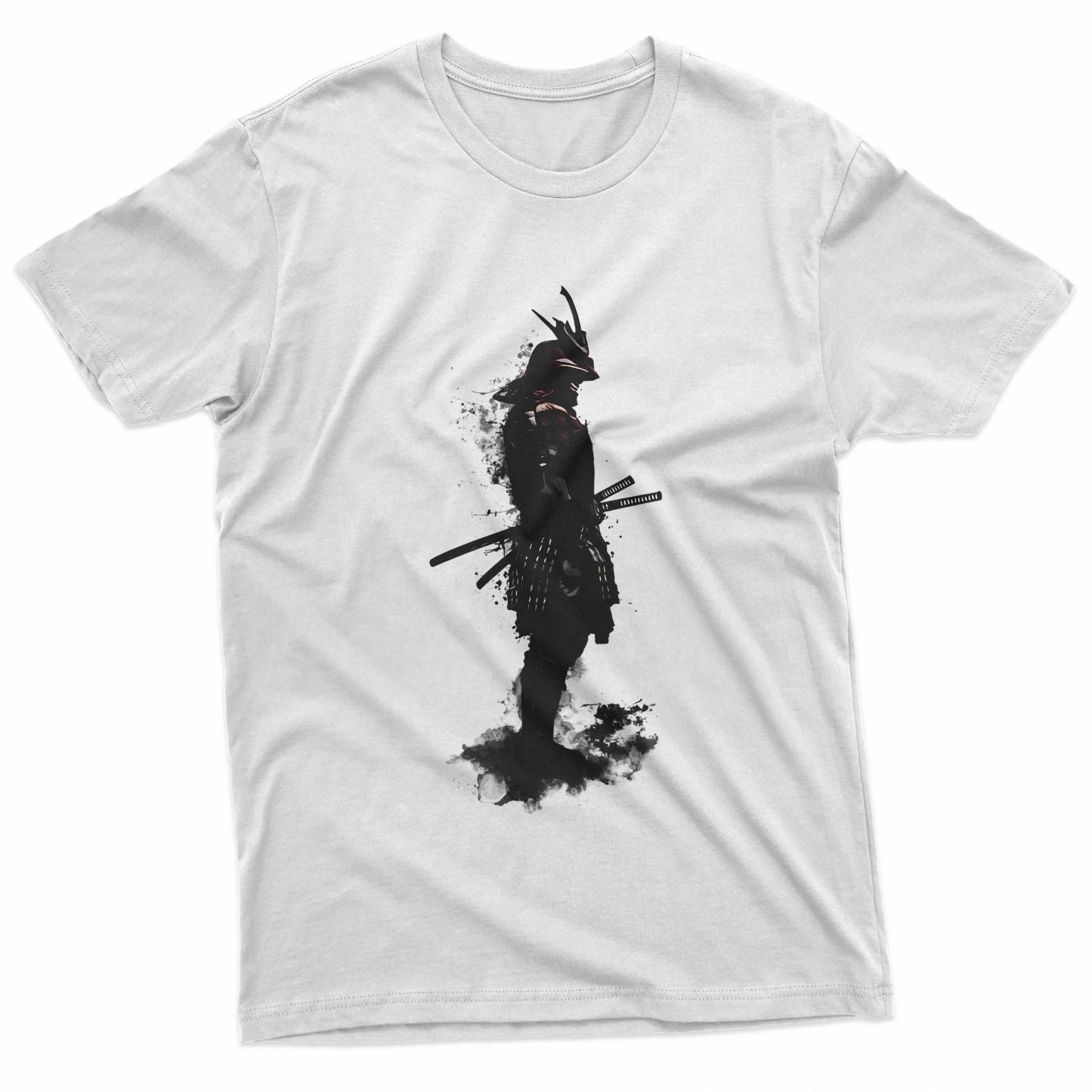Dark Armored Samurai Warrior Holding Katana T-Shirt S