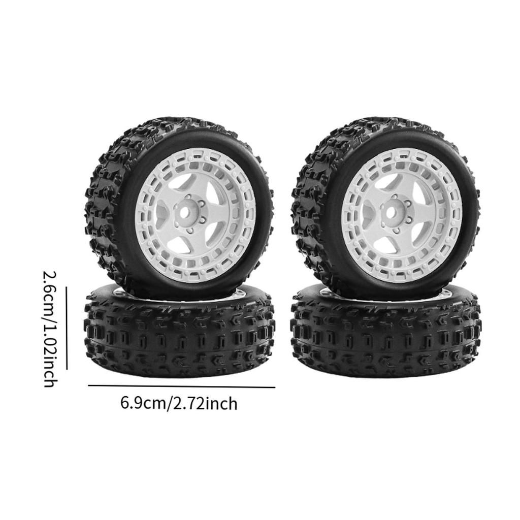 4PCs Wheels And Tire Replacement Replace The Parts 69cmx26 Cm for 1:18 2S 223S RC Car Sturdy