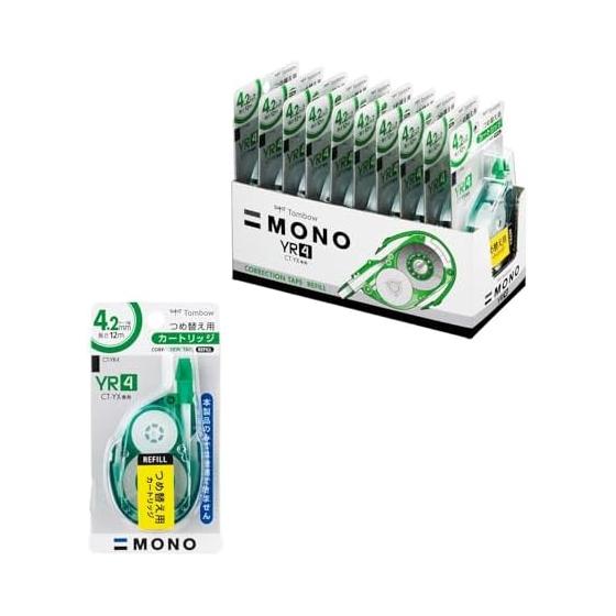 Tombow Pencil Correction Tape MONO Cartridge for Mono YX 4.2mm (Refill for CT-YX4) 10 pieces CT-YR4-10P