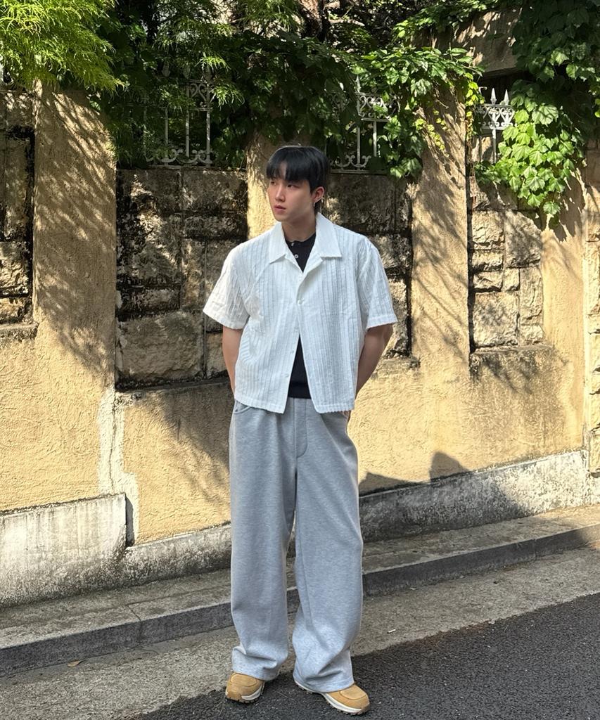BILLIANT Layered Stripe Crop Shirt_Ivory