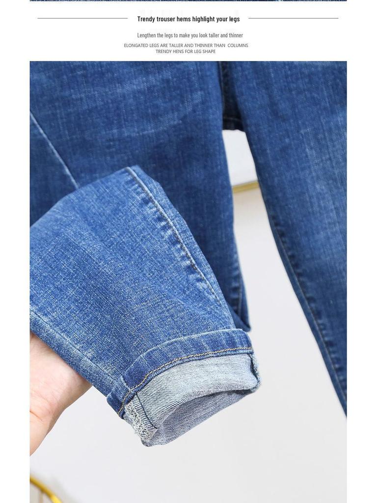 Damskie jeansy stretch plus size: Wyszczuplające spodnie haremowe dla krągłych figur