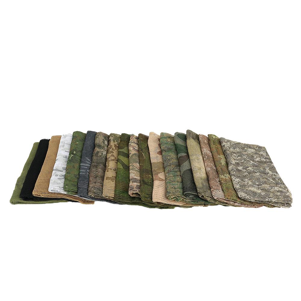 Tactical Sniper Scarf Camouflage Mesh Net Scarves Cloth Desert Face Veil Shemagh Head Wrap