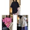 Paris Oversize T Shirt With Spliced Design For Casual Daily Wear