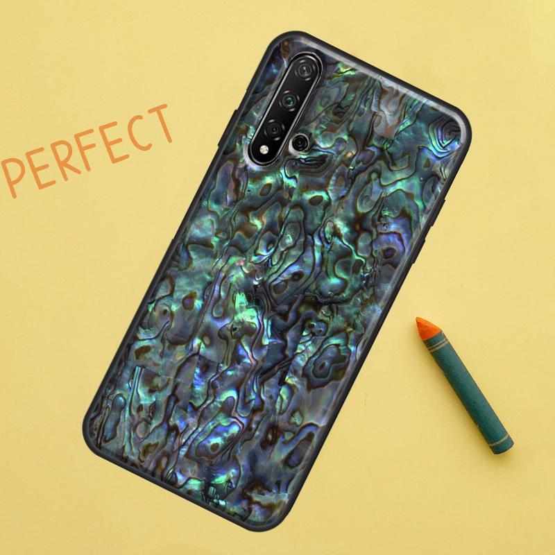 Abalone Shell For Huawei Nova Y91 Y70 Y72 Y73 Y60 Y90 Y61 8i 7i 11i 12i 12s 9 10 SE P20 P30 P40 Lite Case
