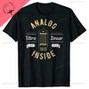 Vintage VU Meter Sound Engineer Analog Electronic O-Neck Cotton T Shirt Men Audio Engineer Recording Studio Funny Tshits Men Top