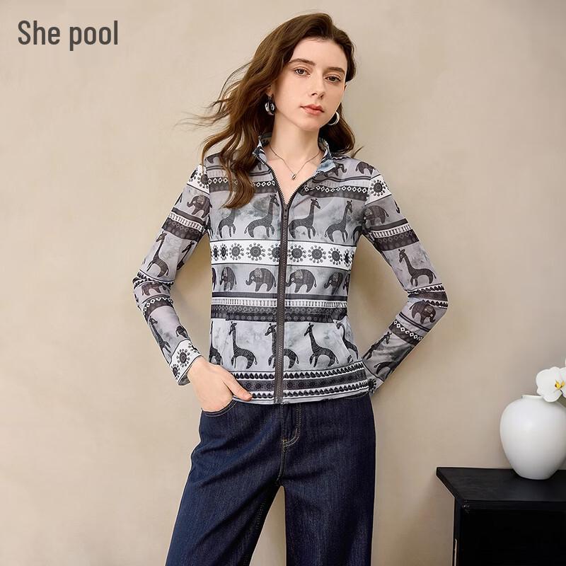 Women s Fair Isle Lightweight Sun Protection Knitted Jacket XL