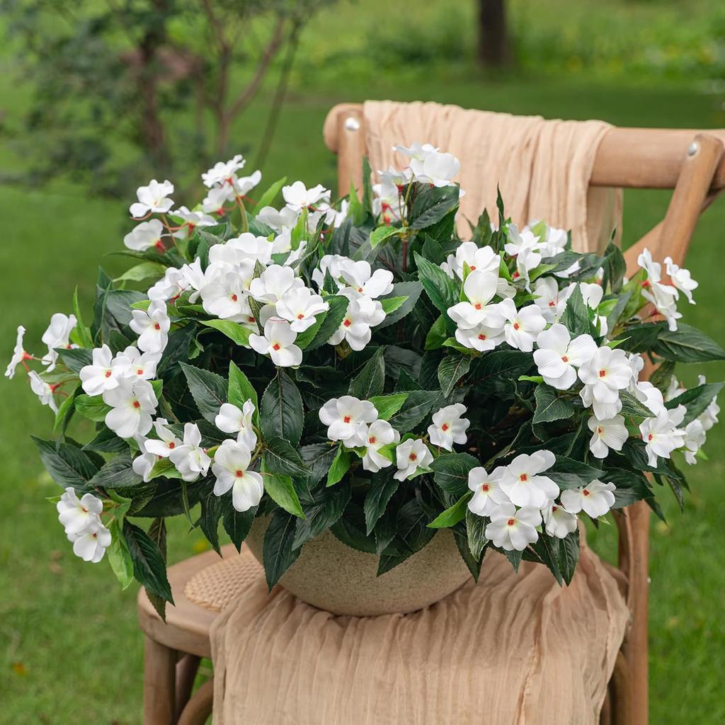 Flower Pot Decor Garden Gnome Frog Statue Artificial Eucalyptus Bundle Faux Corsage Wrist Flower Cotton Rope Storage
