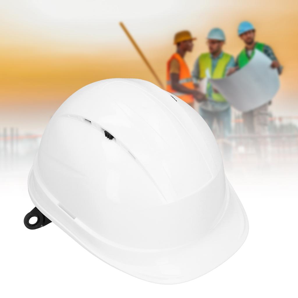 Breathable Hard Hat LDPE Lining White Adjustable Labour Protective Helmet for Construction Sites