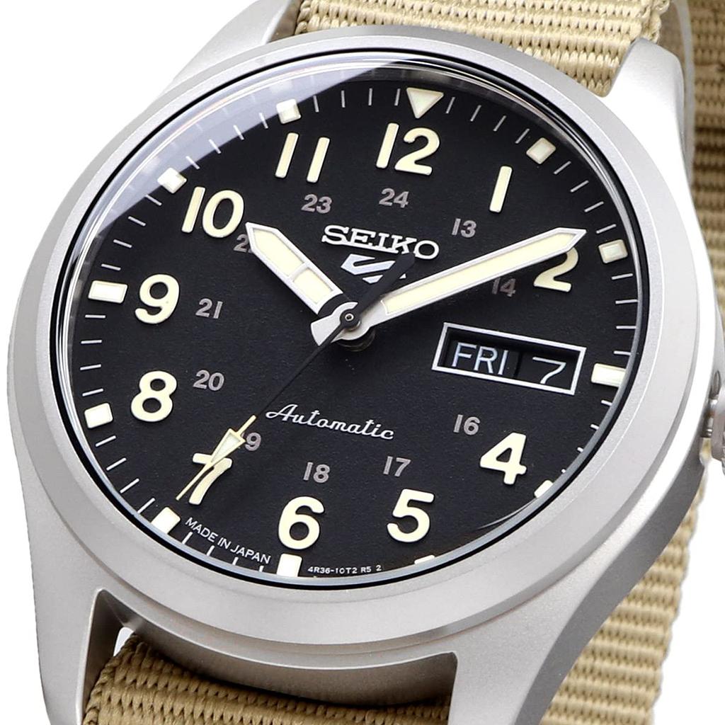 SEIKO Watch 5 SPORTS Automatic Mechanical Limited Distribution Model Made in Japan SRPG35 Beige Men's