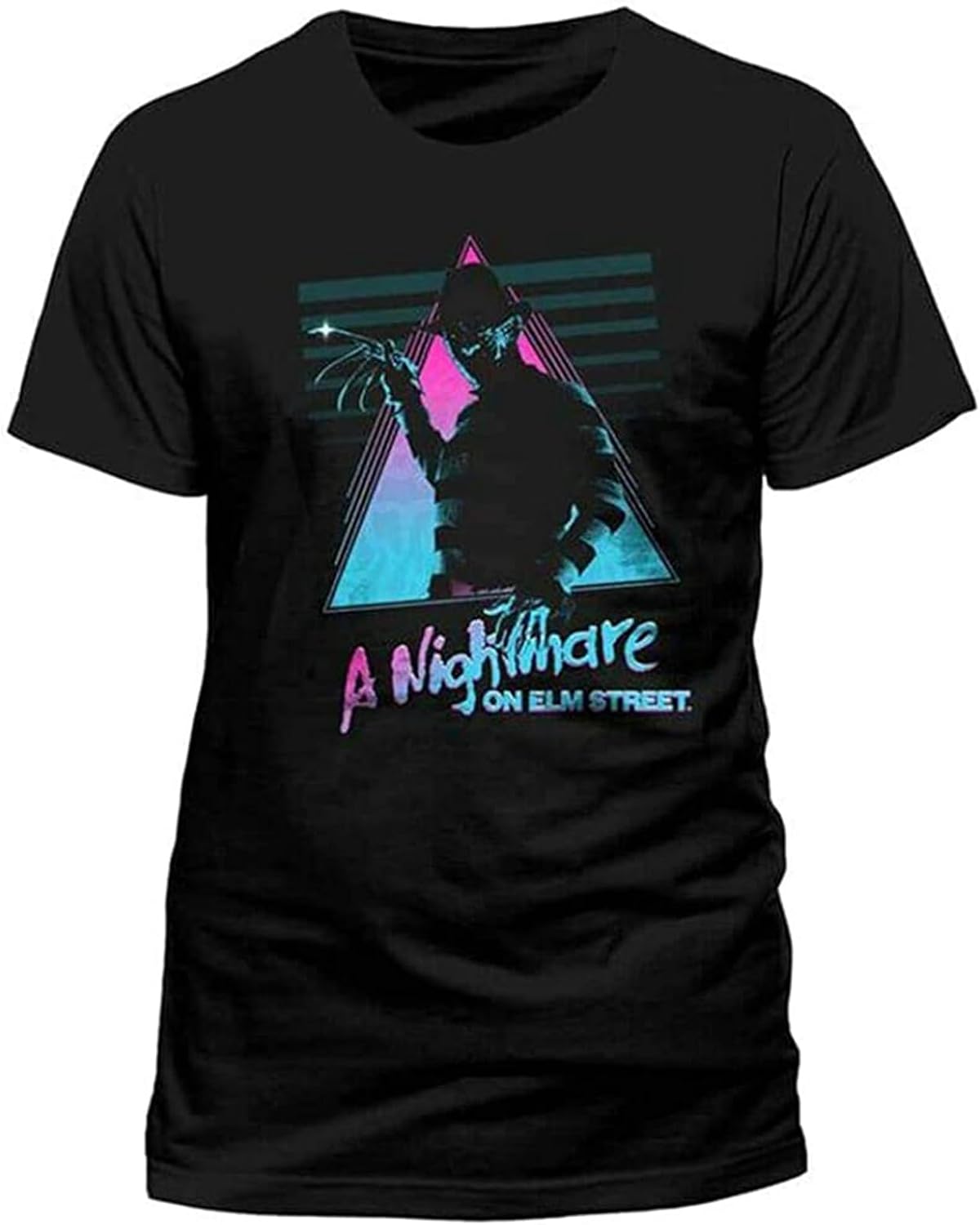 Men s Retro Nightmare On Elm Street Crew Neck Men T Shirt XS чёрный