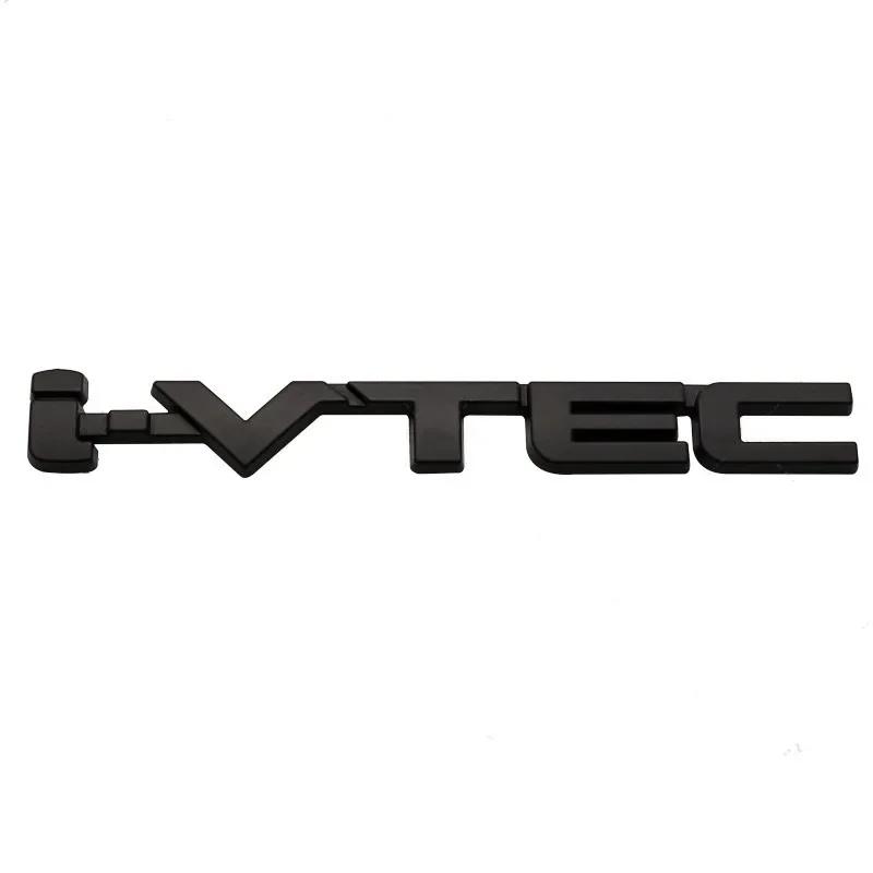 AAAMC1 3D Chrome Metal Car Letters Rear Trunk Badge Emblem IVTEC Logo I VTEC Sticker For Honda City Civic Accord Jazz CRV Accessories