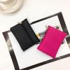 1pc Wallet Pouch Small Coin Purse New PU Leather Solid Color Storage Card Holder Korean Zipper