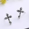 Retro Alte Kreuz Ohrstecker Für Männer Und Frauen Persönlichkeit Straße Super Coole Ohrringe Silberschmuck