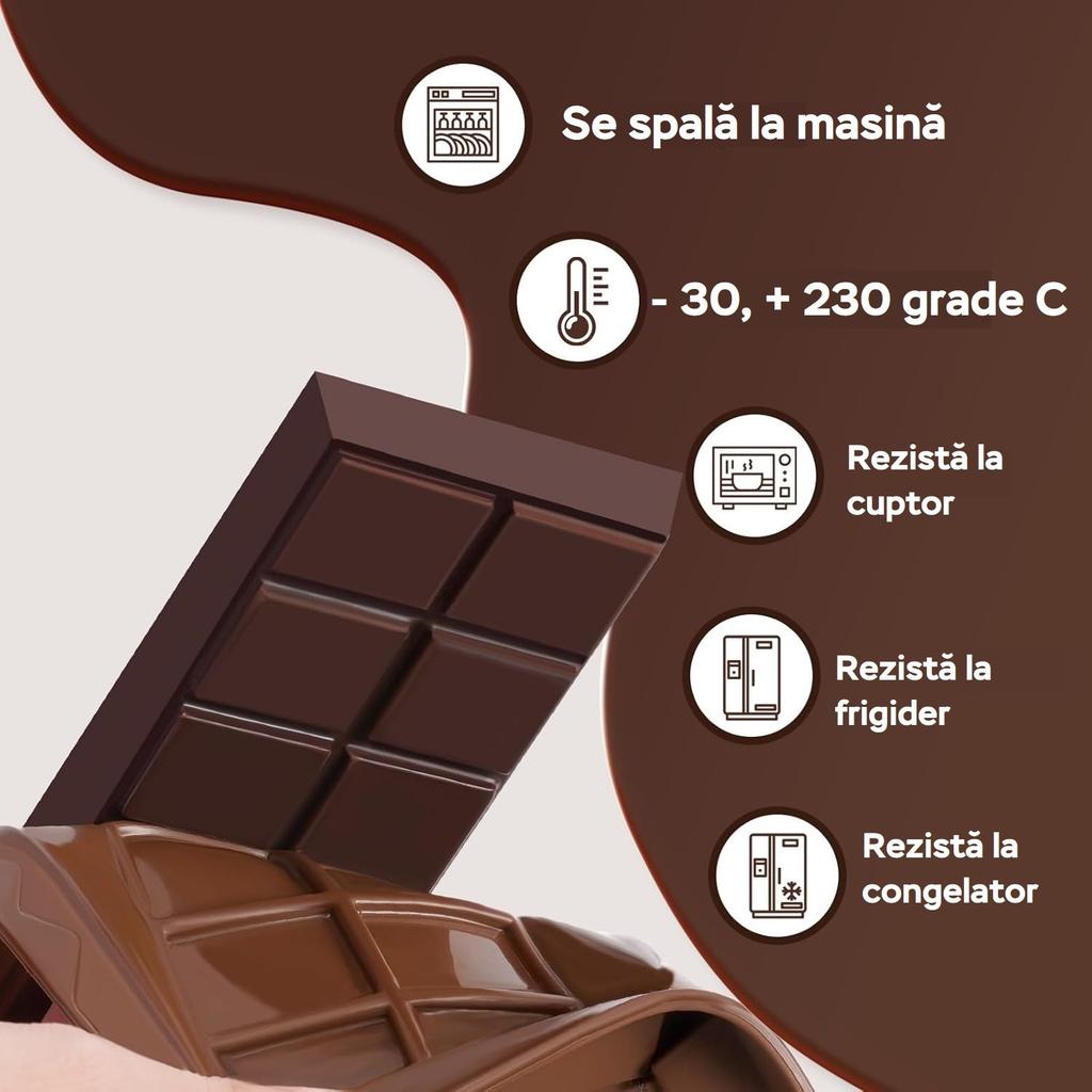 Dubai Chocolate Mold Set, 3x10 Divisions, with 50 Wrapping Foils, Silicone Chocolate Mold, DIY Baking Tool