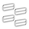 10PCS Webbing Buckles Strap Slide Adjuster Zinc Alloy Buckle for Clothing Backpack Belt Silver 49x26mm