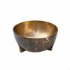 Aluminum Bowl with Feet Textured Flower Planter Elegant for Entryway