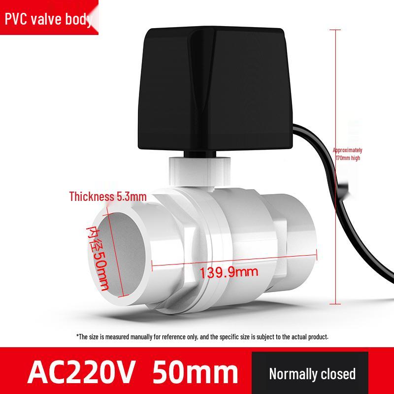 Elektriskais PVC lodveida krāns: Parasti atvērts/aizvērts