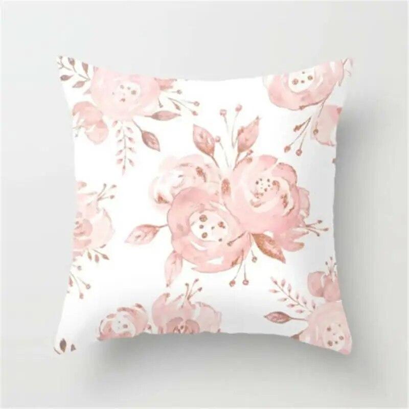 Classic Floral Unique Pillowcase Sofa Bed Home Decor Throw Cotton Car Chair Beautiful Linen Delicate