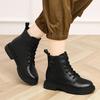 Genuine Soft Leather Women's British Style Ankle Boots - Non-slip Fleece-lined, Autumn/Winter Versatile Martin Boots for Men and Women