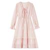 Qiushui Yiren Elegant V-Neck Embroidered Midi Dress