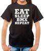Essen Schlafen BMX Wiederholen - Kinder T-Shirt - Motocross - Radfahren - Radfahrer - Biken