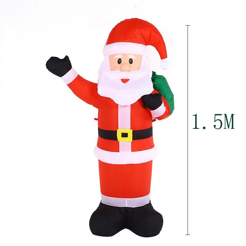 6 FT Holiday Yard Decoration Supplies Christmas Inflatable Santa Claus Christmas Inflatables Outdoor Decorations LED Lights