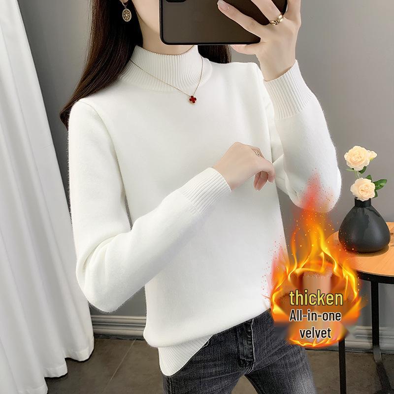 2025 Women's Plus Size Velvet Sweater: Cozy, Thick, Slimming Autumn/Winter Top