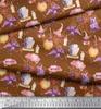 Soimoi Japan Crepe sateng stoff flaggermus, heks lue & trylledrikk Halloween dekor stoff trykt meter 42 tommer