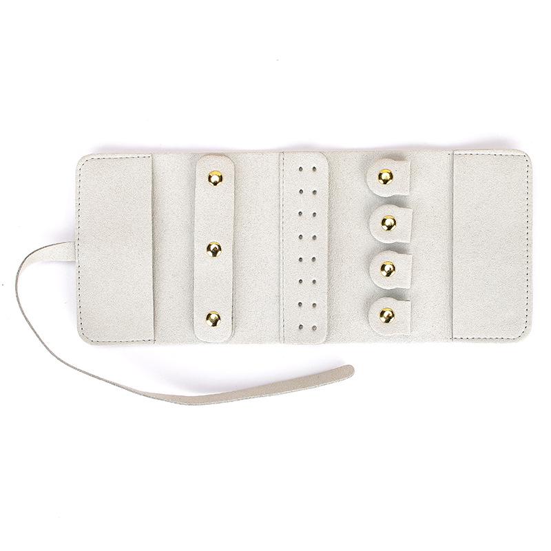 Multifunctional Cross-Border Jewelry Roll: Foldable Portable Microfiber Storage Clutch