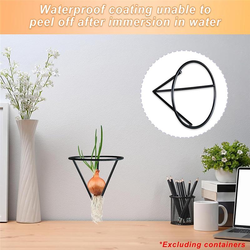 A96I-4 Pieces Avocado Seed Growing Metal Stand For 3.15 Inch Wide Cup Root Seed Growing Stand Triangle Metal Stand For Seeds чёрный