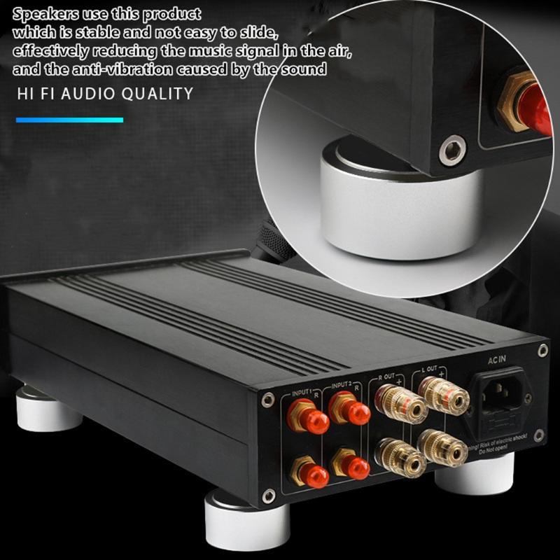 Piedini in gomma per cabinet per altoparlanti Piedini per altoparlanti Isolamento Piedini per altoparlanti in lega di alluminio 4 pezzi/set Piedini ammortizzanti Hifi Audio