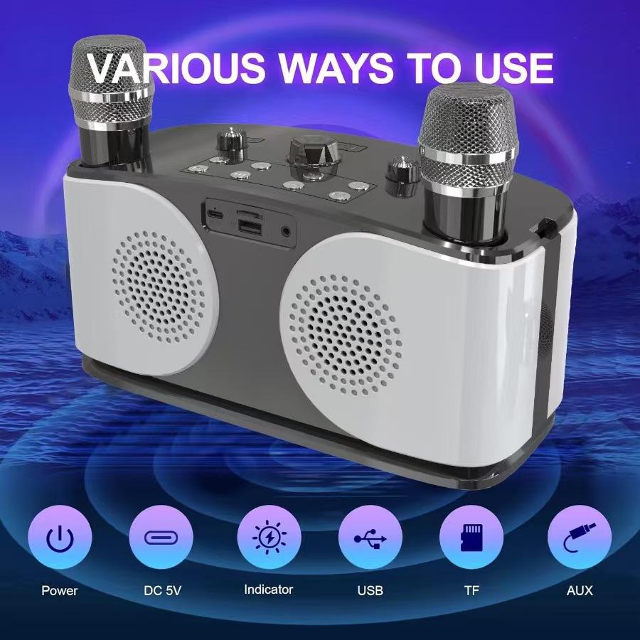 Owls 20W Powerful Wireless Bluetooth Speaker with Dual Mics Portable HIFI Sound Outdoor Family Party Karaoke Subwoofer Box Gifts