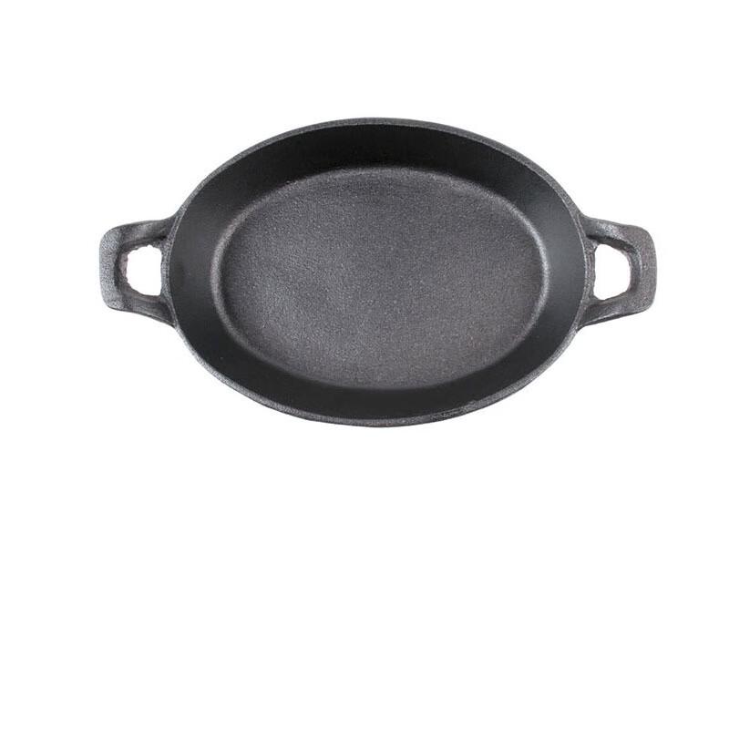 ZISIZ Oval Cast Iron Frying Pan